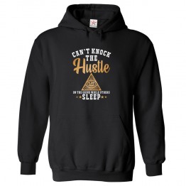 Can't Knock the Hustle On The Grind While Others Sleep Classic Unisex Kids and Adults Pullover Hoodie for Music Lovers